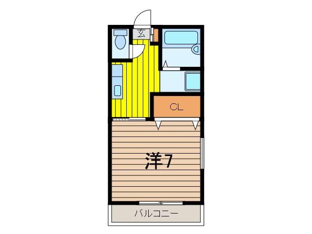 パセオ浦和(1K/3階)の間取り写真
