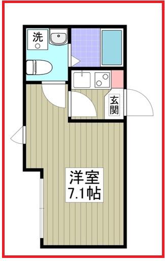 リジョエル(1K/2階)の間取り写真