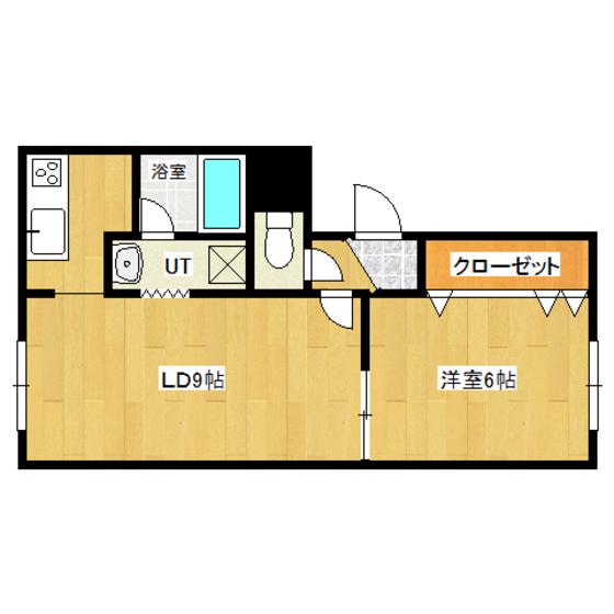 ラフォーレ(1LDK/2階)の間取り写真