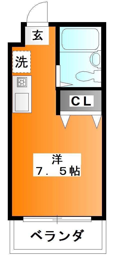 ビレッジ中根(ワンルーム/1階)の間取り写真