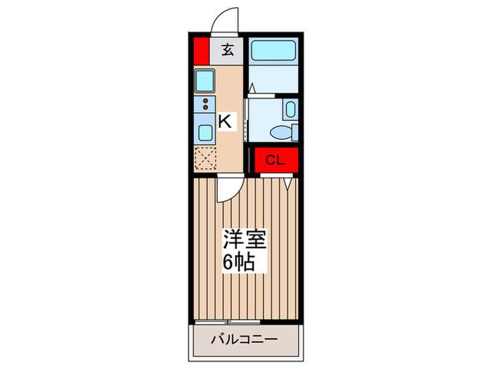 パークサイド七里(1K/1階)の間取り写真