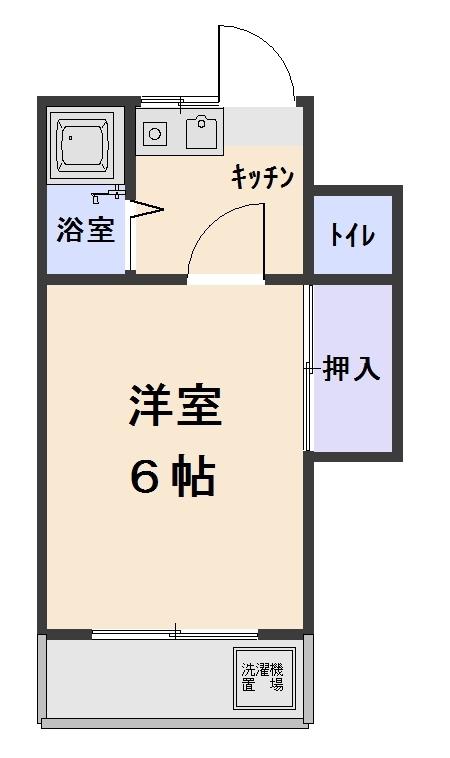 泉ハウスA棟(1K/2階)の間取り写真