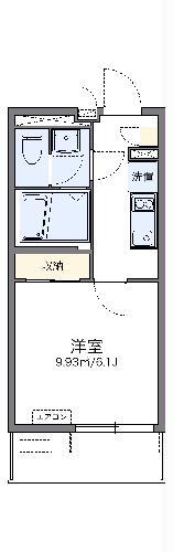 レオネクスト日新大阪(1K/2階)の間取り写真