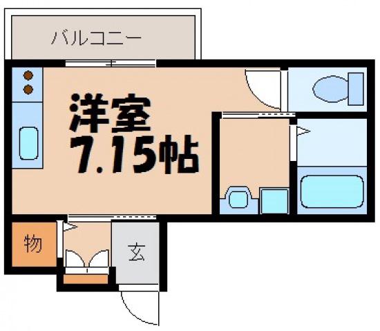  かんたろうビル(ワンルーム/3階)の間取り写真