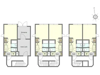ION MEGURO W(ワンルーム/2階)の間取り写真