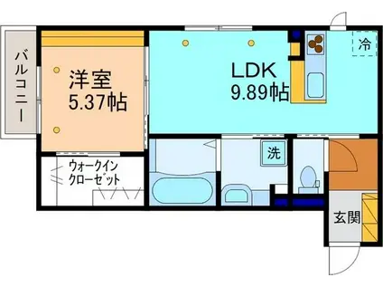 SUN SOLEADO(1LDK/1階)の間取り写真