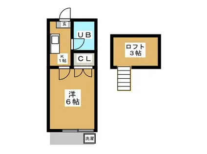 メゾン鎌ヶ谷A(1K/1階)の間取り写真