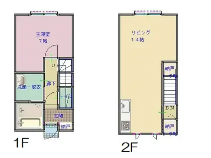プリームス(1SLDK/1階)の間取り写真