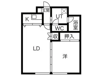 エピセル21(1LDK/3階)の間取り写真