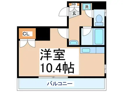 IKEDAYAII(ワンルーム/5階)の間取り写真