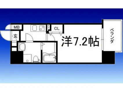 アドバンス大阪ルーチェ(1K/3階)の間取り写真