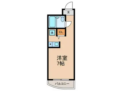 菱和パレス世田谷上野毛(ワンルーム/3階)の間取り写真