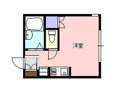 セイントピア茅ヶ崎9(ワンルーム/2階)の間取り写真