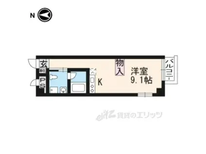 G-DESIGN京都西院(ワンルーム/2階)の間取り写真