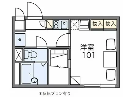 東武野田線 新柏駅 徒歩17分 2階建 築19年(1K/1階)の間取り写真