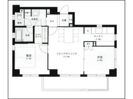 CSSTYLE高須(2LDK/3階)の間取り写真