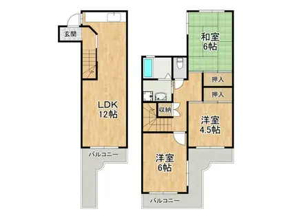 千代田第二5号棟(3LDK/5階)の間取り写真