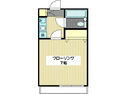 カーサ向ヶ丘(1K/1階)の間取り写真