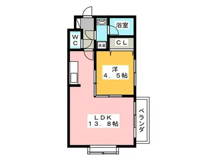 レスポワール(1LDK/2階)の間取り写真