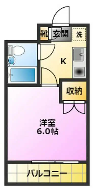 サンハウス中田 3階階 間取り