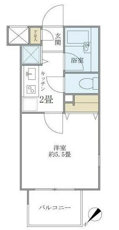 レジデンシア麻布十番 5階階 間取り