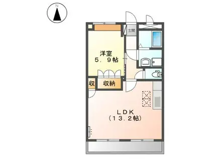 FOUR SEASON(1LDK/1階)の間取り写真