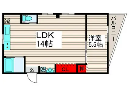 TUBAKI CORPO(1LDK/3階)の間取り写真
