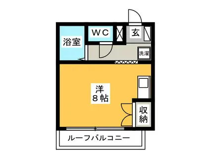 アーバンライフ霞(ワンルーム/2階)の間取り写真