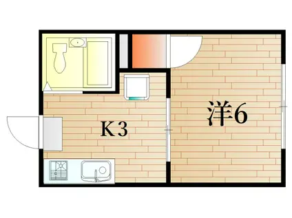 プラジャ(1K/2階)の間取り写真