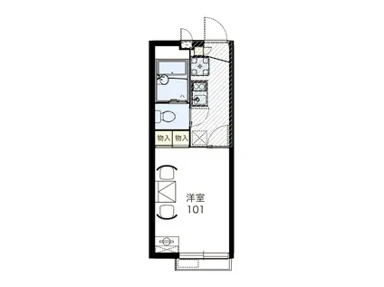 レオパレス猫座(1K/2階)の間取り写真