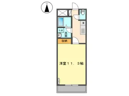 リバパレス(1K/1階)の間取り写真