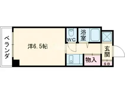 ラフィーネ枚方(1K/1階)の間取り写真