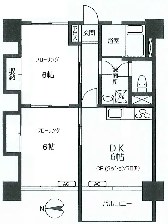 高田馬場住宅 8階階 間取り