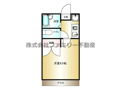 コグチC(1K/1階)の間取り写真