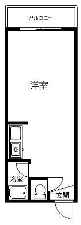 ハイツ純A(1K/2階)の間取り写真