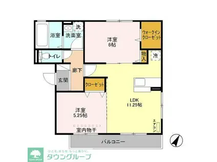 シーガル・Ⅱ(2LDK/2階)の間取り写真