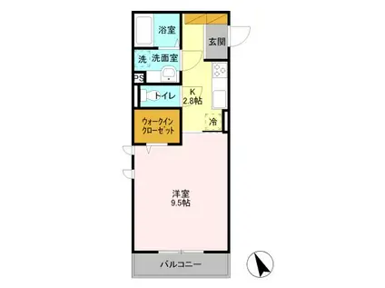 ジュウィール(1K/3階)の間取り写真