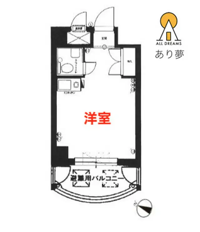 日興パレス伊勢佐木町北 2階階 間取り