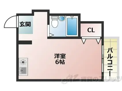 シャトレ下新庄(ワンルーム/2階)の間取り写真