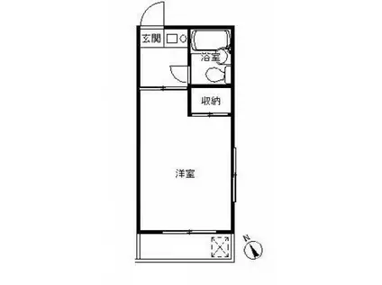 メゾンきさらぎ(1K/2階)の間取り写真