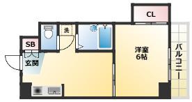 第2石見ハイツ(1DK/3階)の間取り写真