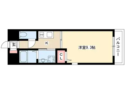 TOYOOKA APARTMENT(1K/3階)の間取り写真