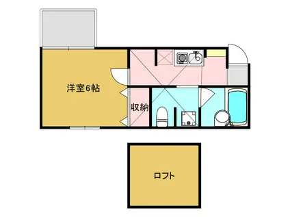 PLAISIR中野富士見(1K/2階)の間取り写真