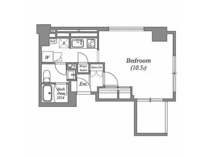 オーパスホームズ三田(1K/13階)の間取り写真