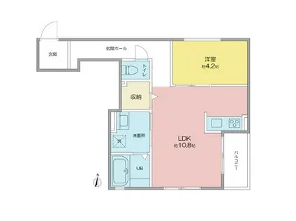 VILLA桜山(1LDK/1階)の間取り写真
