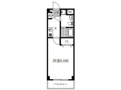 T-SQUARE(1K/2階)の間取り写真