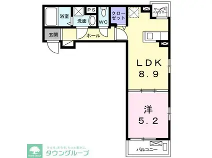 ル・リアン柏の葉II(1LDK/3階)の間取り写真