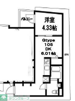 ユーレジデンス武蔵小山(1DK/1階)の間取り写真