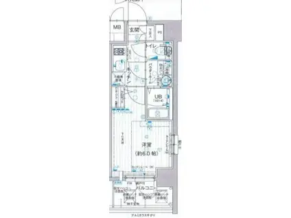 エスリード神戸ハーバークロス(1K/12階)の間取り写真