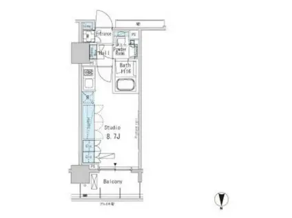 パークアクシス蒲田ステーションゲート(ワンルーム/4階)の間取り写真